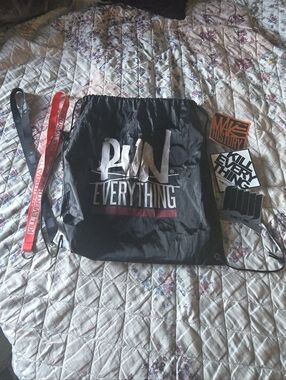 Flag Nor Fail Run Everything Drawstring & Stickers Bundle